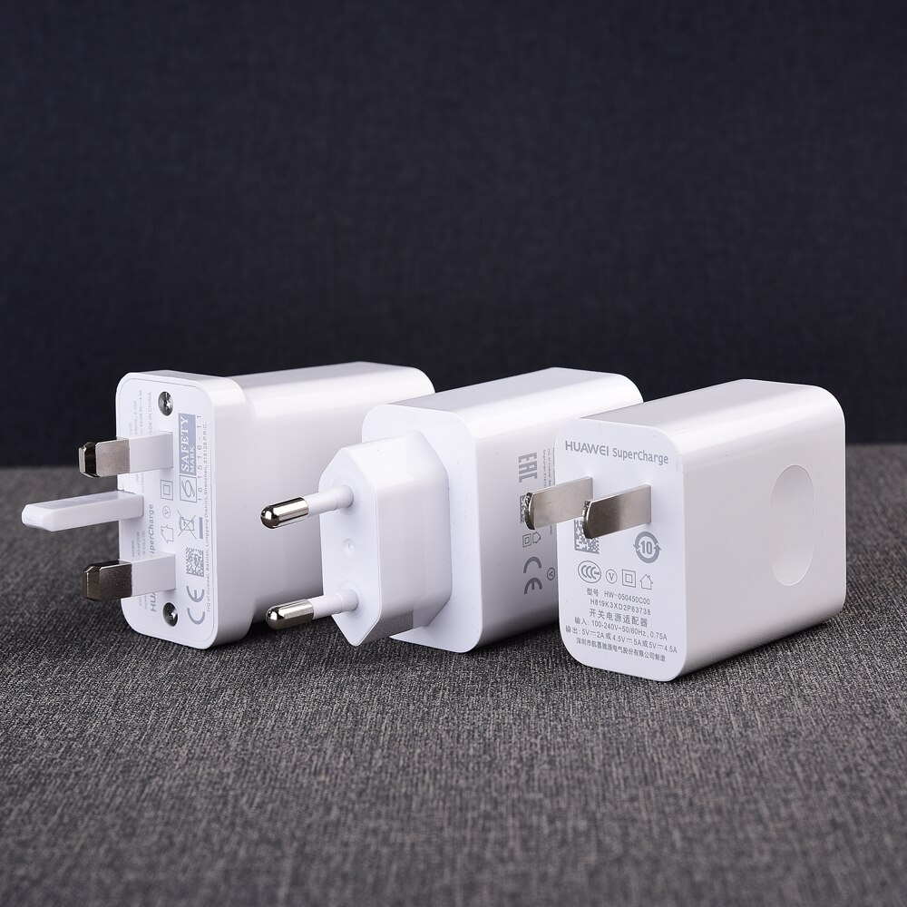 Originele huawei 5v/4.5a supercharger adapter 5a type c usb kabel voor  p9 p10 plus  p20 p30 p40 pro mate 9 10 20 30 pro honor 10