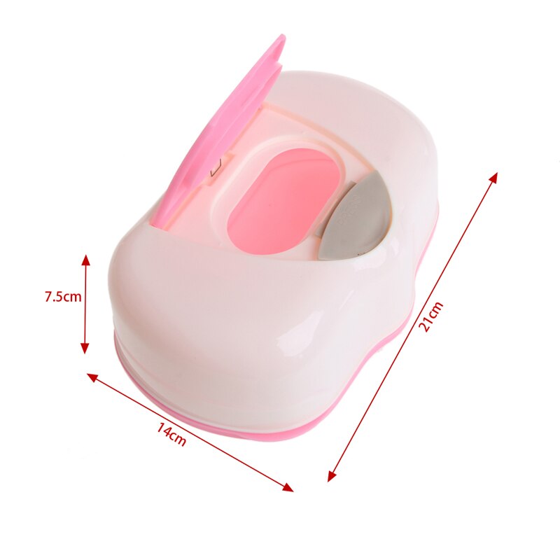 Caja de plástico para almacenar toallitas húmedas, envase recargable, 80 hojas, U1JE