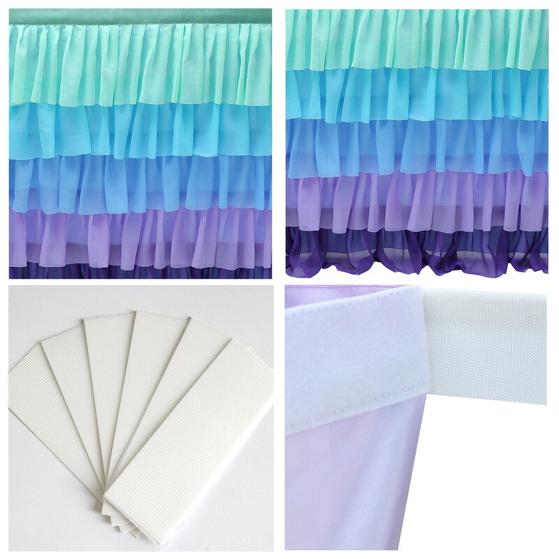Table Skirt Tableware Table Cloth 5 Layer Tulle Table Skirt Party Tutu Cover Birthday Wedding Banquet Decor Party Decorations