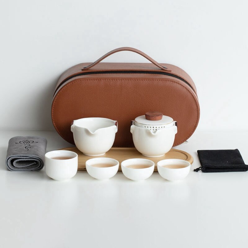 Portable Travel Tea Set Portable Bag Outdoor Japanese Simple Tea Set Tea Pot And Cup Set