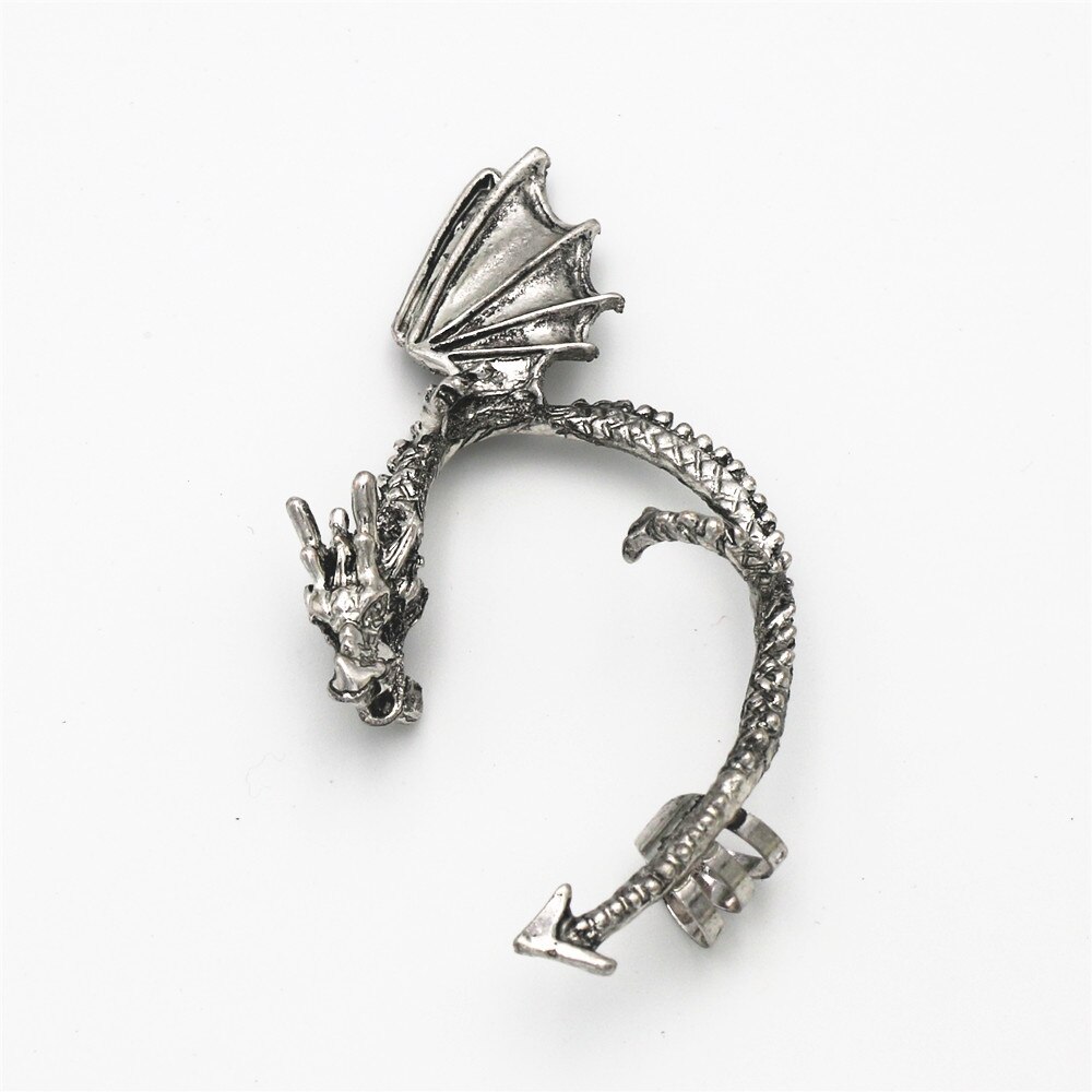 LUKENI 1 STÜCK Modeschmuck Ohrringe Punk Drache Lang Ohrstulpe Ohrringe Jacken Für Frauen EJ002