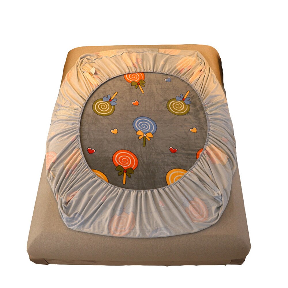 ADOREHOUSE-funda de cama de franela, juegos de cama gruesos de felpa, sábana ajustada elástica, fundas de almohada, ropa de cama de invierno, Funda de colchón