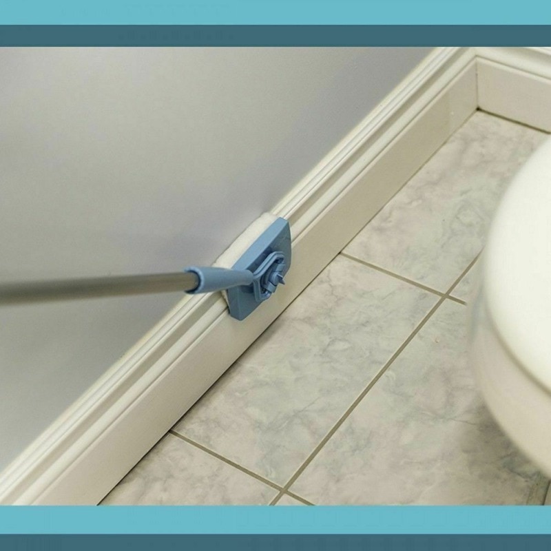 Thuis vloer dweil plintreiniger gereedschap lange steel verstelbare microvezel plint- en lijstreinigingsgereedschap thuis badkamer toilet