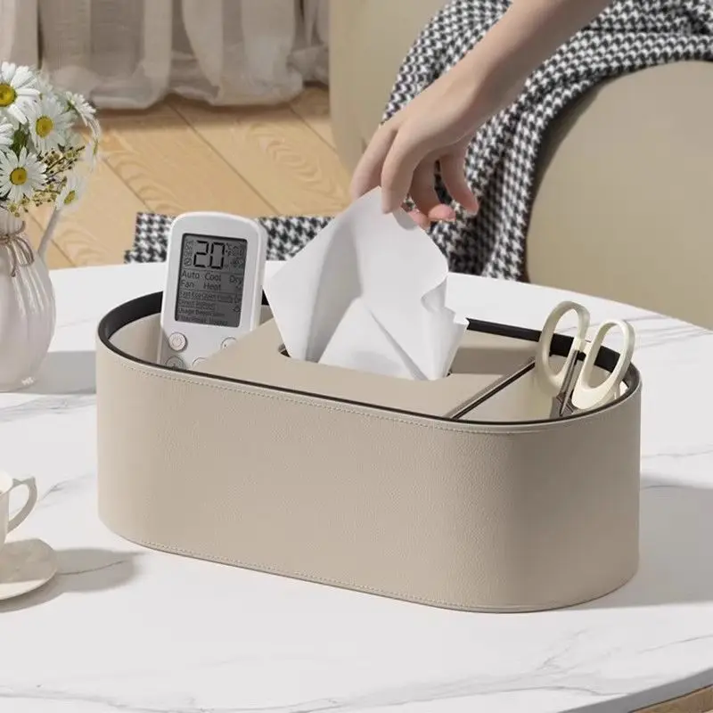 Pu Leder Taschentuch Box mit Lager regal Wohnkultur Papier halter Servietten halter für Büro tisch, Arbeits platte, Nachttisch & mehr