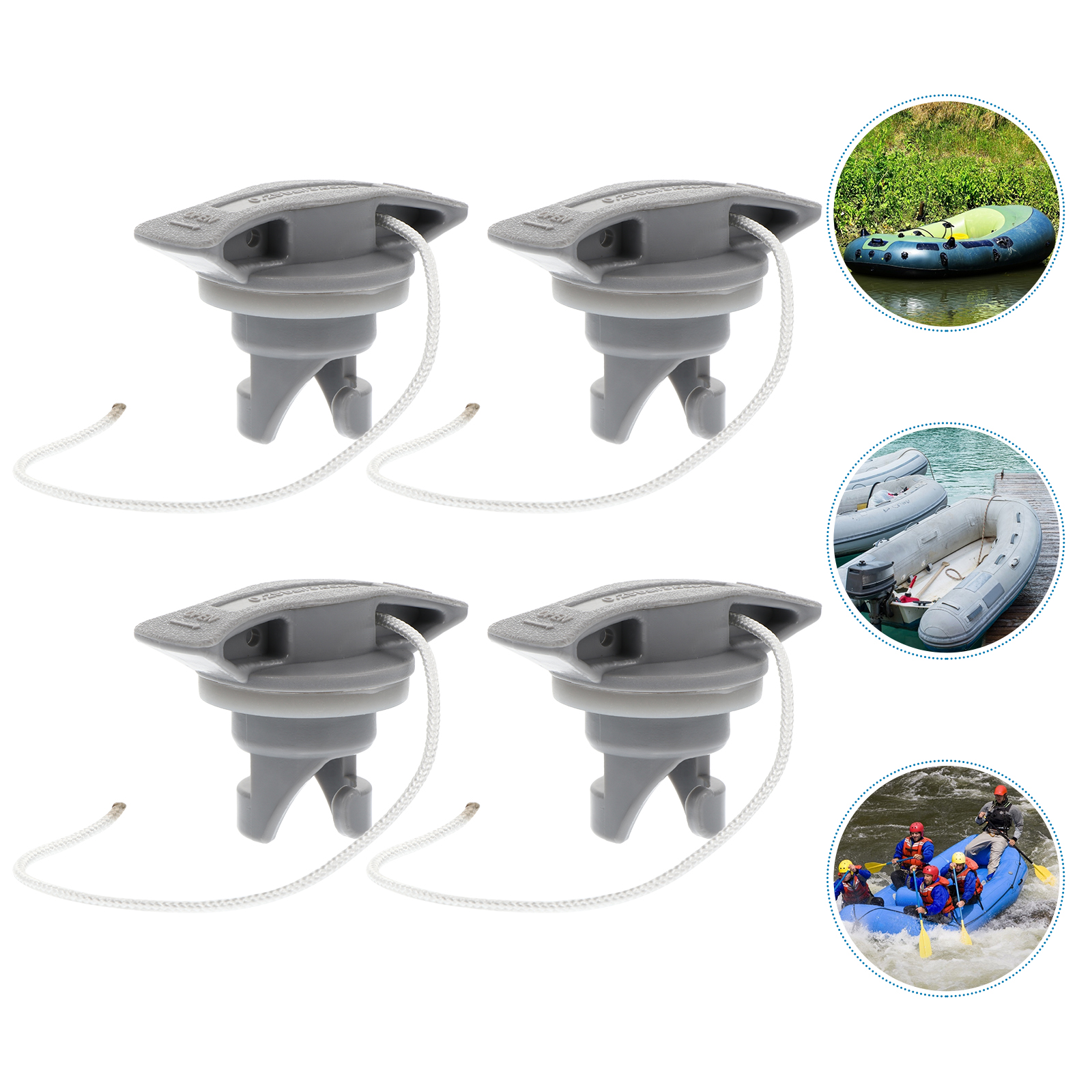 4 Pcs Air Valve Cover For Inflatable Boats Kayaks Canoes Rotating Cap Adapter Cover Boat Accessories Water Sports