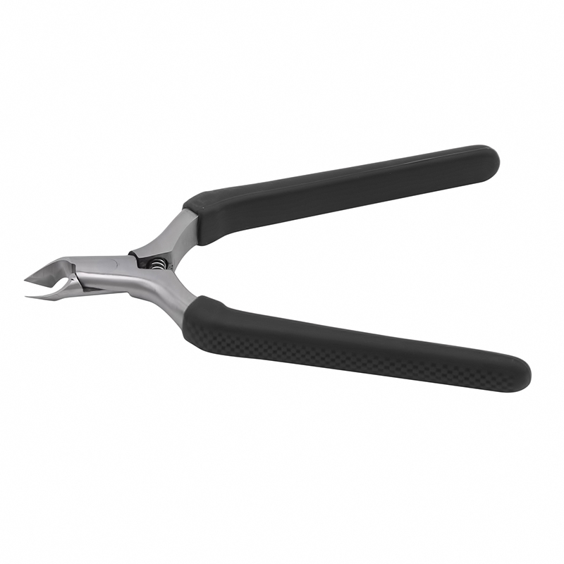 Stainless Steel Cuticle Nipper Cutter Nail Nail Tools Cuticle Remover 1Pcs Silicone Handle Cuticle Nippers For Manicure Pro: black