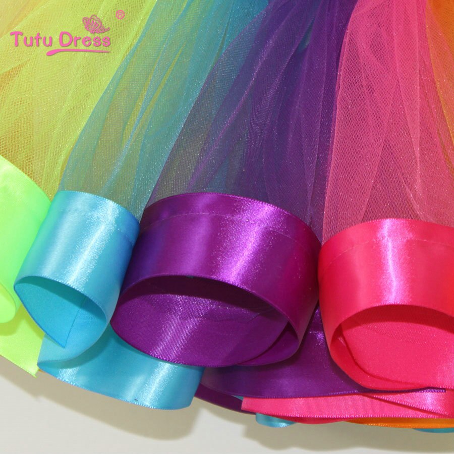 Mode Zoete Peuter Kids Baby Meisjes Kleding Tutu Rok Outfits 2 Y 12 Leuke Kinderen Tule Rok + Hoofdband regenboog Rok
