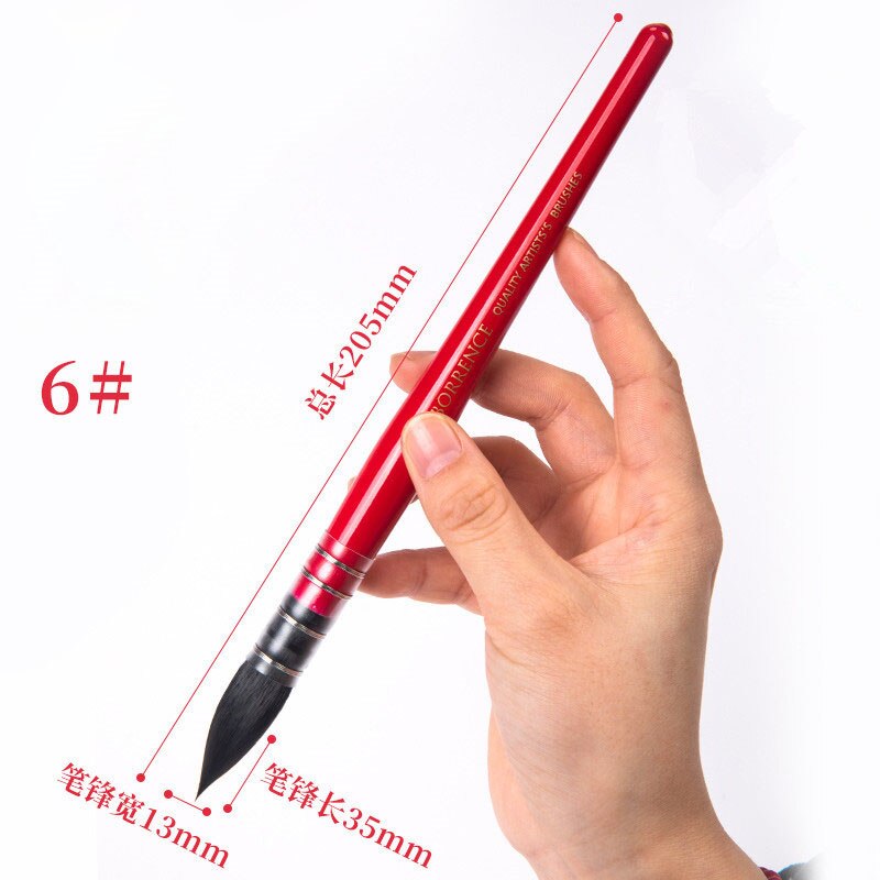 Penna per acquerello penna per Mocio penna per pittura professionale dipinta a mano penna per scoiattolo linea di ganci a punta impostato di pennelli per acquerelli: 06