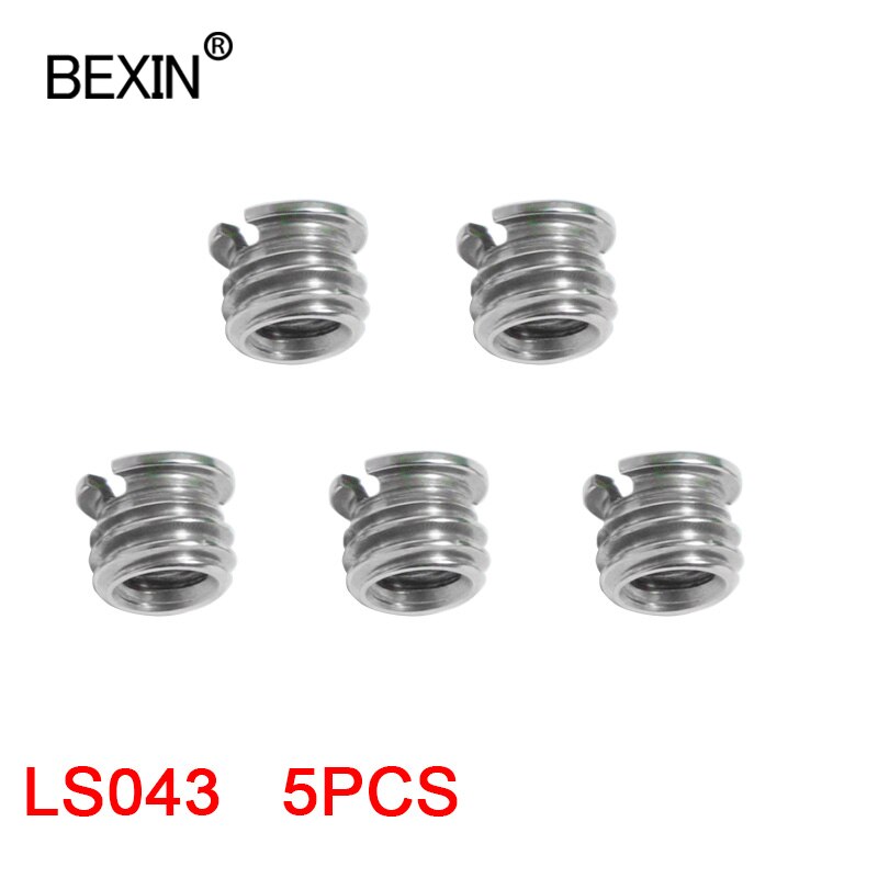 camera screw 1/4 to 3/8 conversion screw nut camera release mount adapter screw for the camera tripod monopod ball heads: 5PCS  LS043