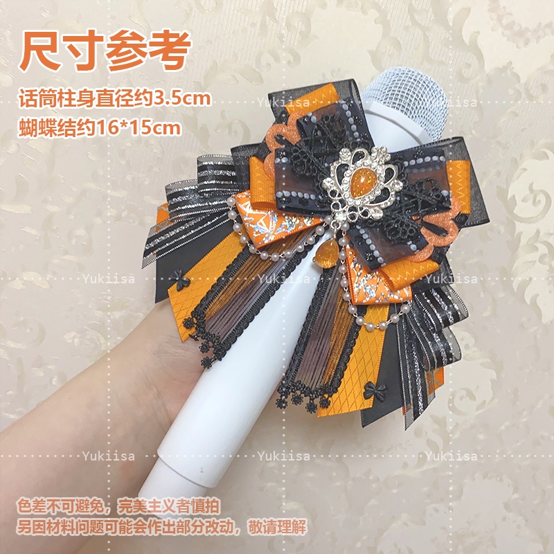 Grampo de cabelo strass estilo japonês para mulheres e meninas, bastão lanterna, laço rosa, artesanal, luz lolita, cocar, acessórios: MULTI