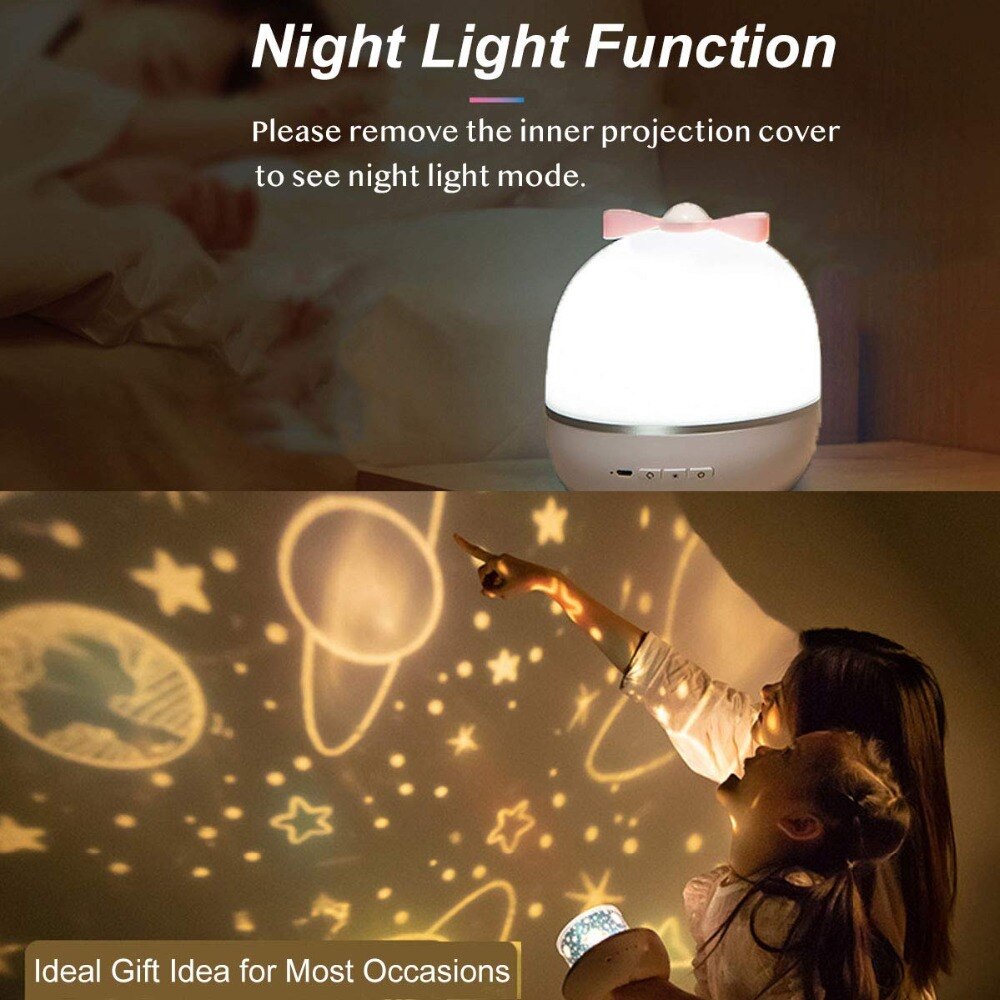Led musik projektor himmel nat lys planet med musik magisk projektor led lampe farverig rotere blinkende stjerne lys farverige