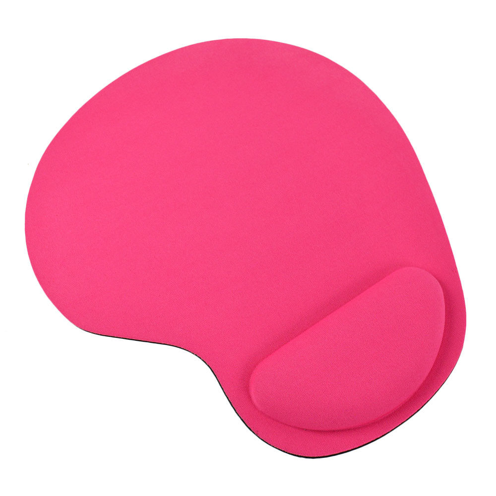 Game Mouse Pat Silicone Soft Anti Slip Mouse Pad With Wrist Rest Support Mat For Computer Gaming PC Laptop Muismat Solid Color: Rose red