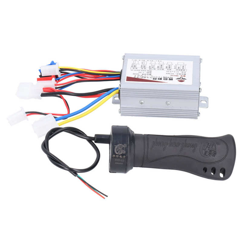 Elektrisk sykkel motor kontroller kit 36v/48v 500w e-bike brush controller kort kabel tommel gasshåndtak sett: 36v