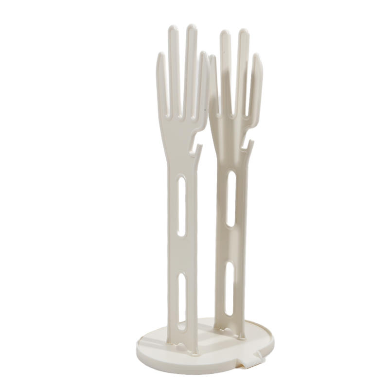 Estante de drenaje de secado, estante de goma para guantes de cocina, soporte para guantes, toalla, estante de almacenamiento de tela, organizador de cocina y baño: Gris claro