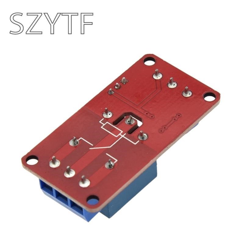 Módulo de relé de 1 canal 5V/12V, Escudo de placa con soporte de optoacoplador, disparador de nivel alto y bajo para Arduino