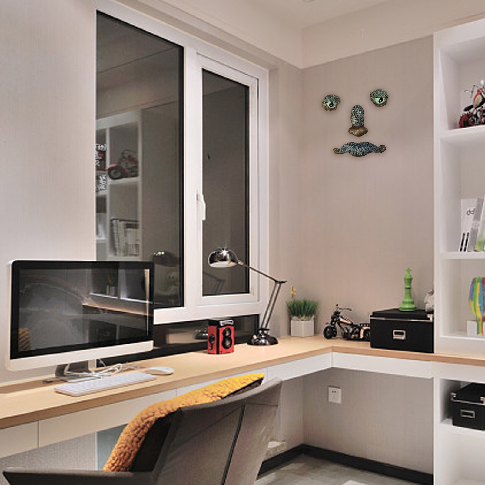 Old Man Tree Hugger Garden Peeker Yard Tree Sculpture Outdoor Art Funny Old Man Tree Face Whimsical Home Wall Decoration