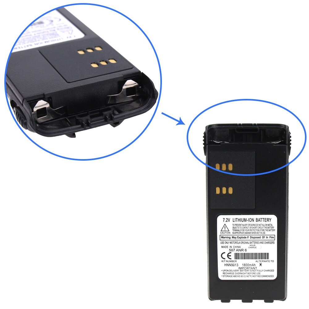 1800mAh Li-on Batteria di Ricambio per Motorola Radio HT750 HT1250 GP320 GP328 GP338 HNN9008 HNN9008A HNN9008AR HNN9008H HNN9009