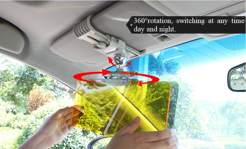 Auto HD Zonneklep Anti-Glare Goggle UV Blocker Dag/Nacht Clear View Eye Protector