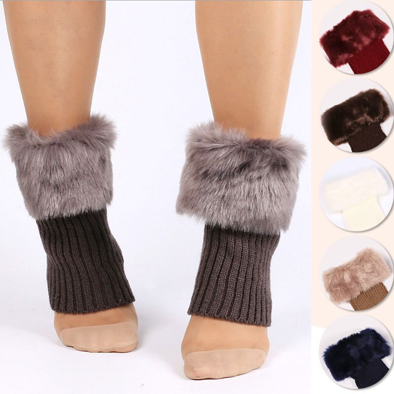 chaussettes hautes laine à tricoter chauffe jambe guettre chaussettes femme