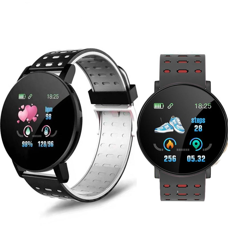 119 Plus Sports Smart Watch Men Waterproof Women Heart Rate Dot touch Screen Tracker Smart Watches Android Watch