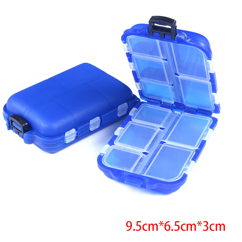 1Pcs Mini Visgerei Box 10 Vakken Voor Kleine Doorzichtige Plastic Waterproof Haken Lokt Aas Vissen Accessoires: WHITE