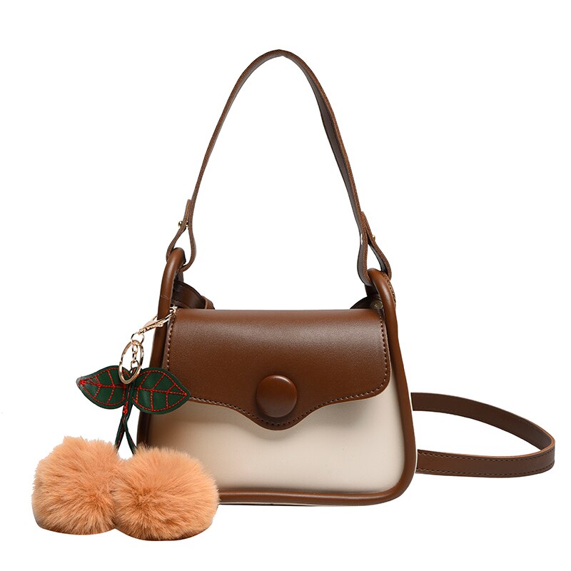 Hocodo Effen Kleur Pu Lederen Schoudertas Mode Crossbody Tassen Vrouwelijke Dames Messenger Crossbody Zomer Vrouwen Handtas: White