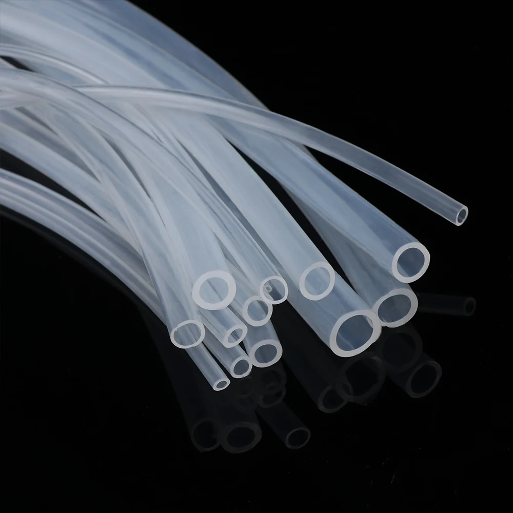 Tubo de silicona transparente de alimentaria, 1M/5M, manguera de goma de silicona, tubos blandos, tubo de silicona Flexible de goma segura
