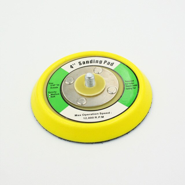 Pneumatic Sander backing pad Air Polisher holder sanding polishing disc hook-loop back plate 1234567inch: 4inch
