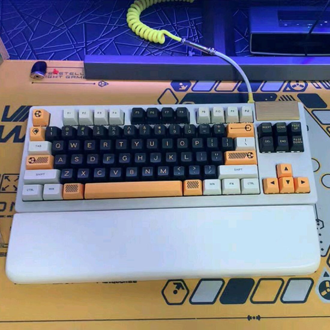 Quartz Stone Hand Rest Gaming Mechanical Keyboard Palm Rest Support 61 87 102 Keys Wrist Rest Pad For Home Office Computer