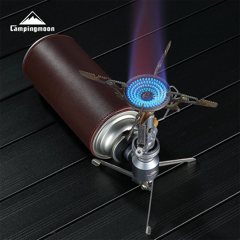 Outdoor Ultralight Camping Gas Stove Campingmoon XD-2F Split Gas Burner Cooking Stove With Bag
