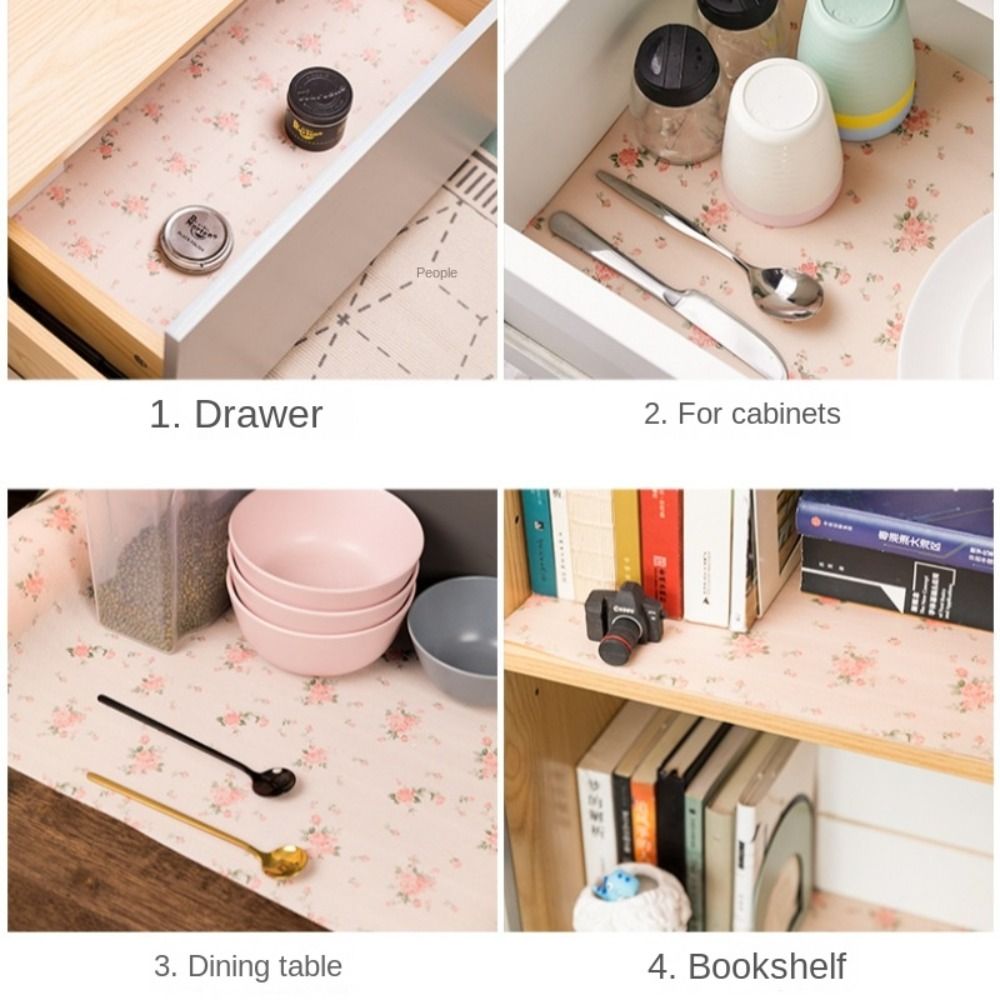 5M Herbruikbare Lademat Contact Papieren Kast Voering Vochtbestendige Waterdichte Stof Anti-Slip Tafel Pad Papier Keukentafel