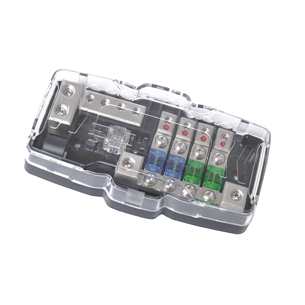 Car Audio ANL Fuse Holder Power Distribution Block Fusebox 2 Input 4 Output