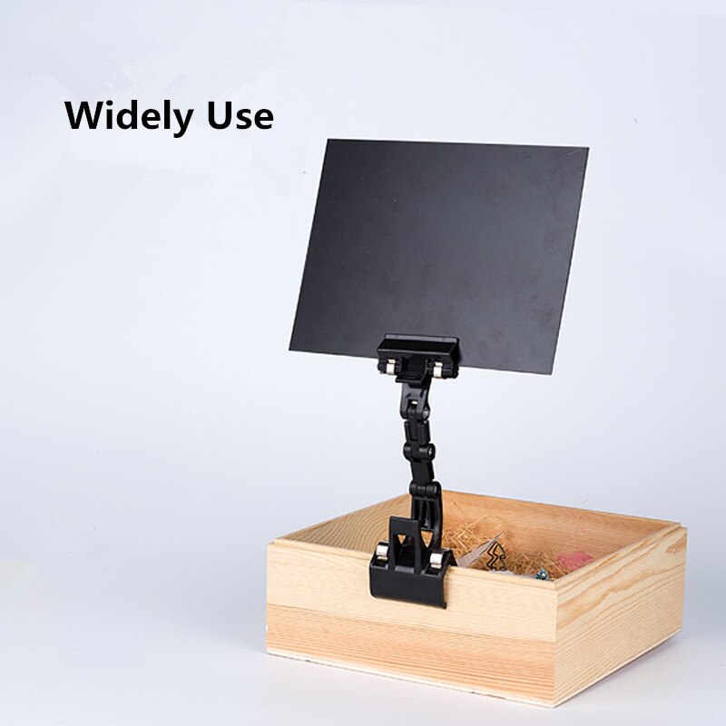 10 pieces plastic merchandise sign clip with erasable board rotatable pop clip holder stand price tag holder display