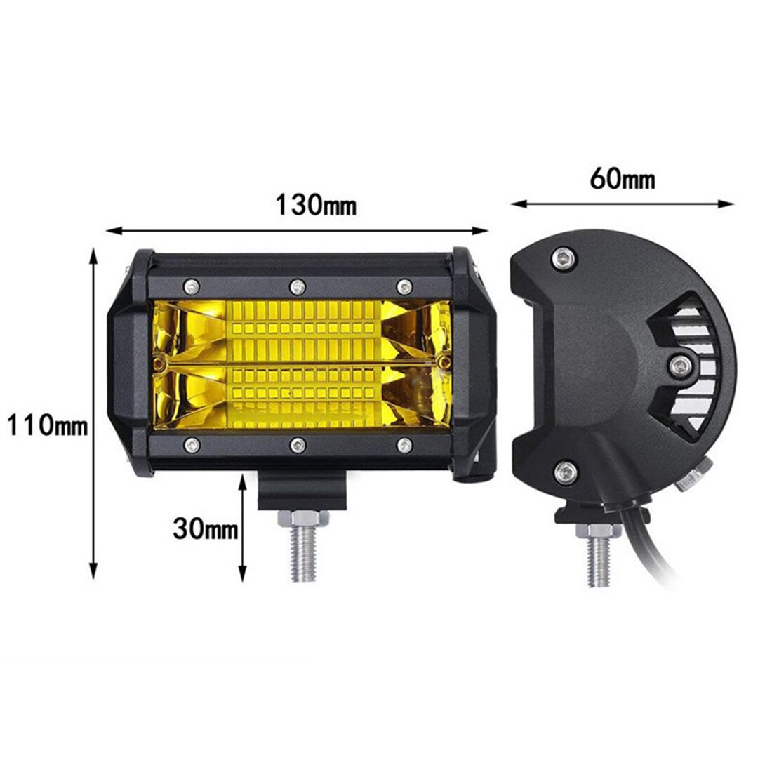 Luz Led Off road para camiones ATV motocicleta haz ámbar amarillo trabajo luces de conducción barra antiniebla LED luz de trabajo