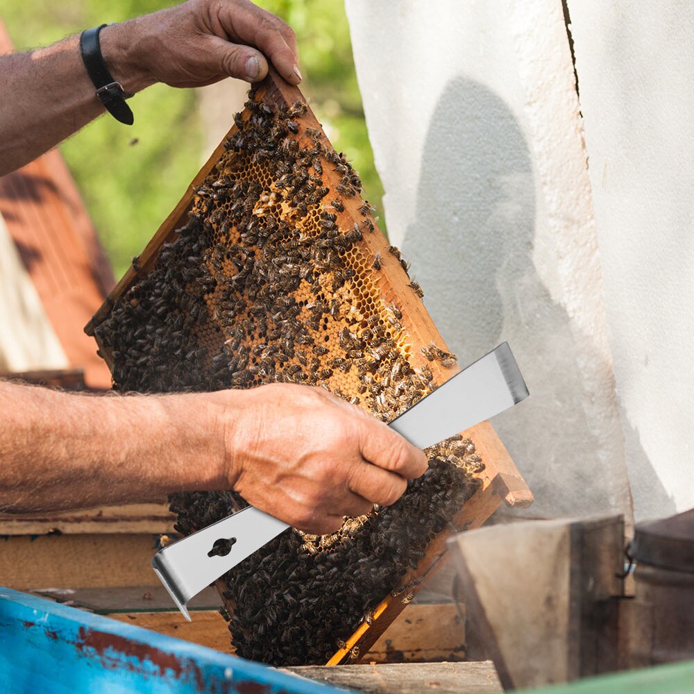 Beekeeping Stainless Steel Equipment Hive Box Tool Supplies For Beehive Bee Manual Smoke Maker With Hanging Hook Tools