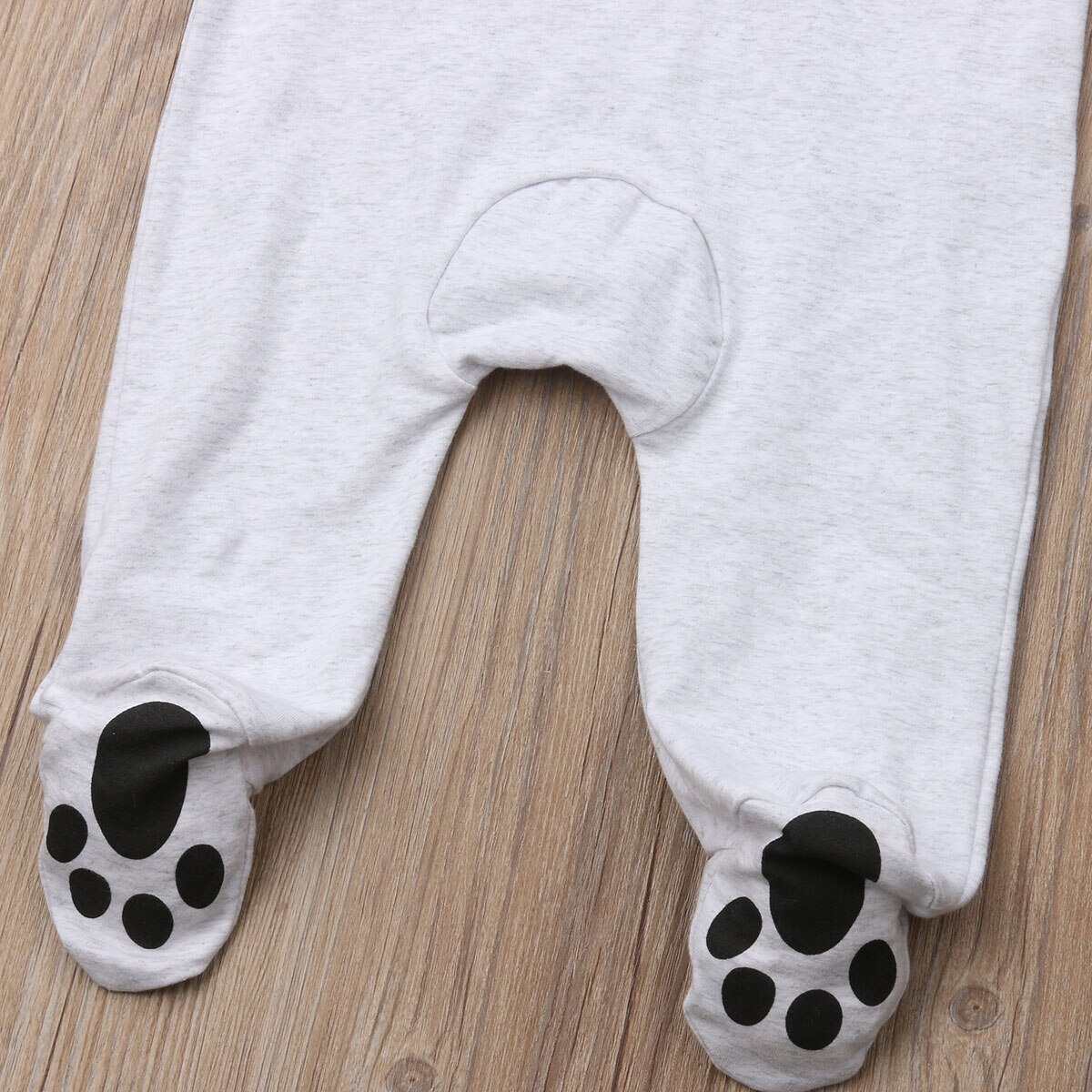 0-18Months Pasgeborene Baby Meisjes Jongens Rompertjes Met Voeten Dier Lange Mouw Gedrukt Jumpsuits