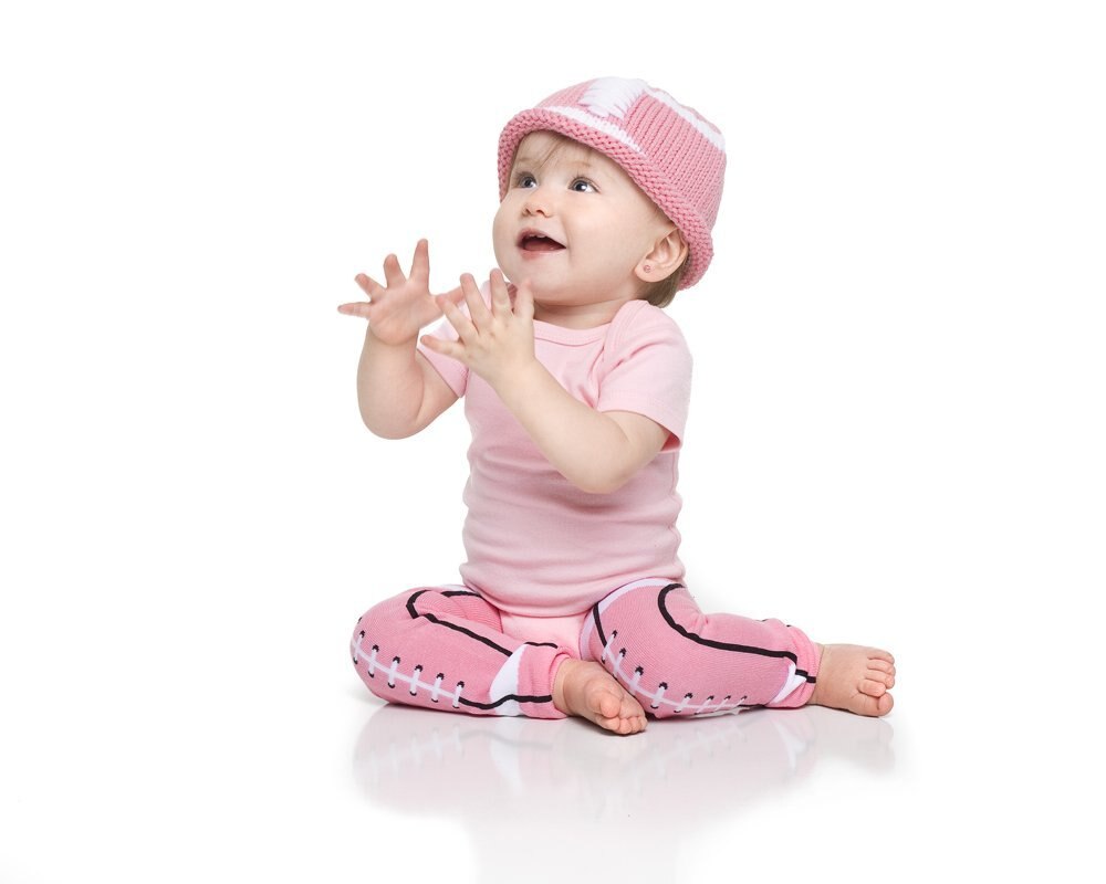 Pink / Brown Football legwarmers winter warm legs leggings 6pairs/lot Baby boy girl crawling socks knee pads