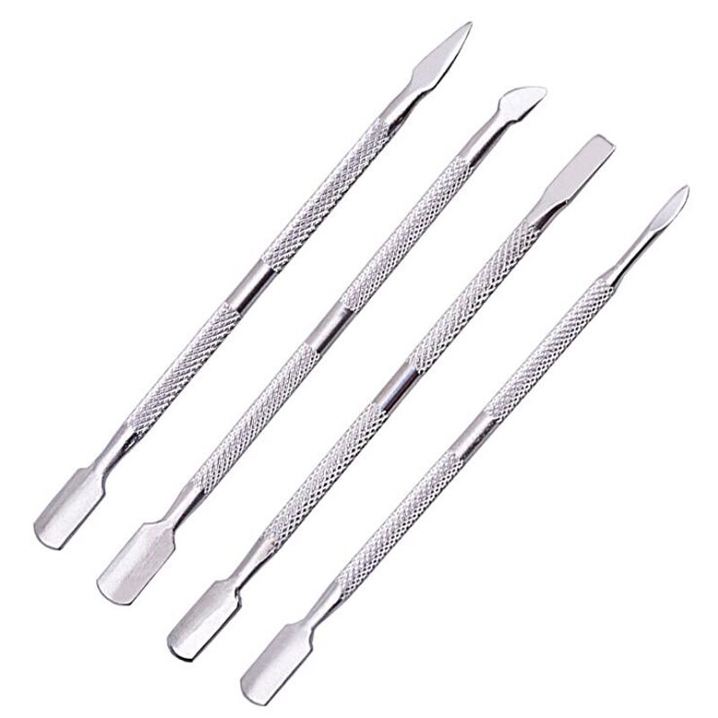 Nagels Cuticle Pusher Nail Art Dode Huid Push Rvs Nail Remover Stalen Push Nail Manicure Care Tool Nagels Remover gereedschap