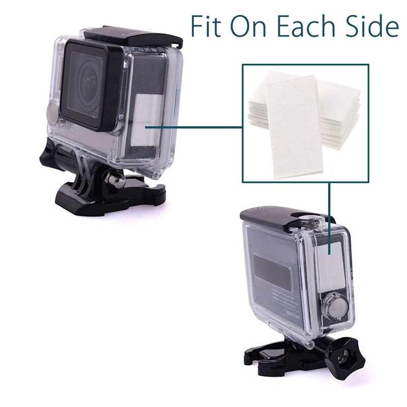 6 unids/set inserciones de secado antivaho reutilizables para GoPro HERO5 4 sesión HERO 5 4 3 + SJCAM SJ6000 SJ4000