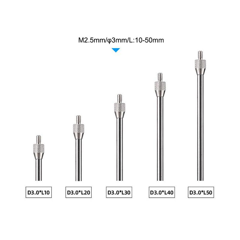 Thread M2.5mm φ1mm φ1.5mm Carbide Flat measuring face Dial gauge needle,contact points for Indicators