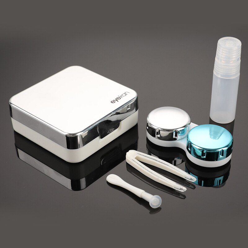Contact Lens Case Mirror Soaking Container Business Travel Holder Kit Contact Lens Case Square Travel Portable
