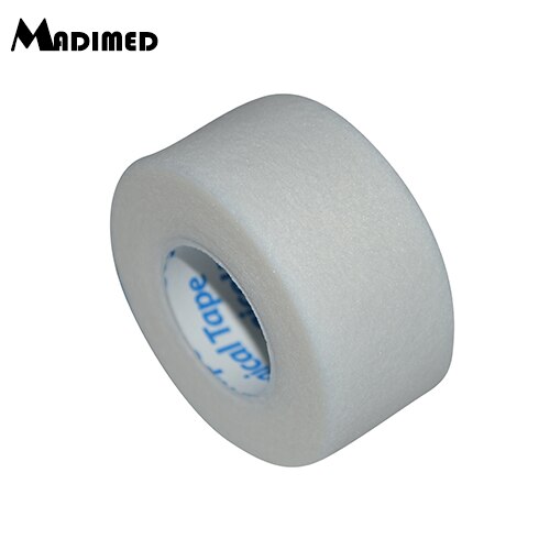 MADIMED-cinta médica no tejida de microporos, cinta de papel quirúrgica transpirable, 2,5 cm x 9,1 m, lote de 12 rollos: Default Title