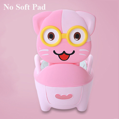 Mignon chat bébé toilette formation Potties Portable pratique enfants formation Pan siège de toilette PP dessin animé bassin pour enfants urinoir: Pink A