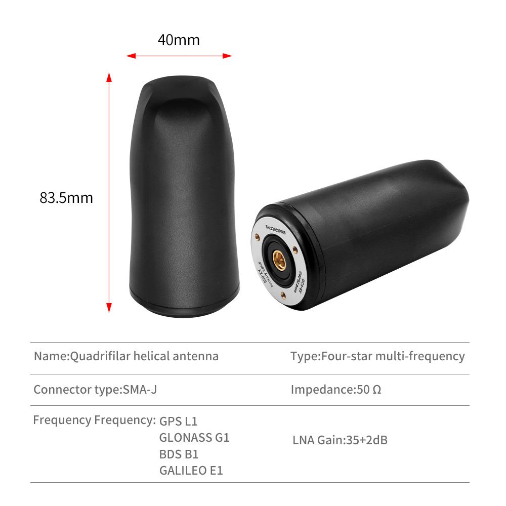 Antena RTK GNSS posicionamiento de hélice de alta precisión UAV vehículo no tripulado barco GPS L1 L2 L5 GLONASS Beidou Galileo SMA impermeable
