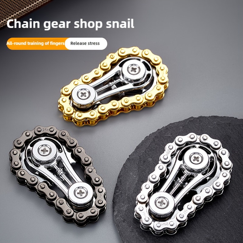 Piñones volante dedo Gyro Fidget Spinner antiestrés ansiedad cadenas de bicicleta de Metal EDC Spinner Fidget juguetes para adultos