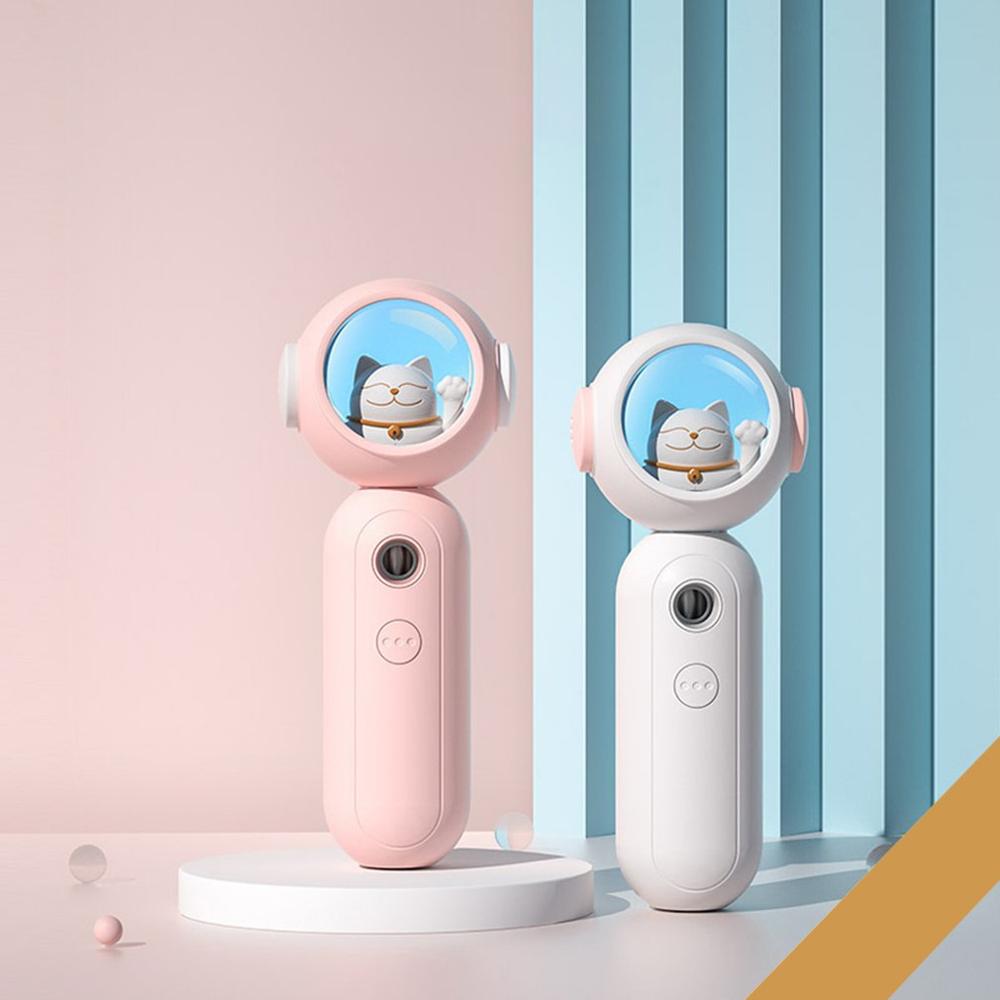 Draagbare Lucky Cat Vochtmeter Luchtbevochtiger Mechanische Nano Ionische Gezicht Hydraterende Ultrasound Thuisgebruik