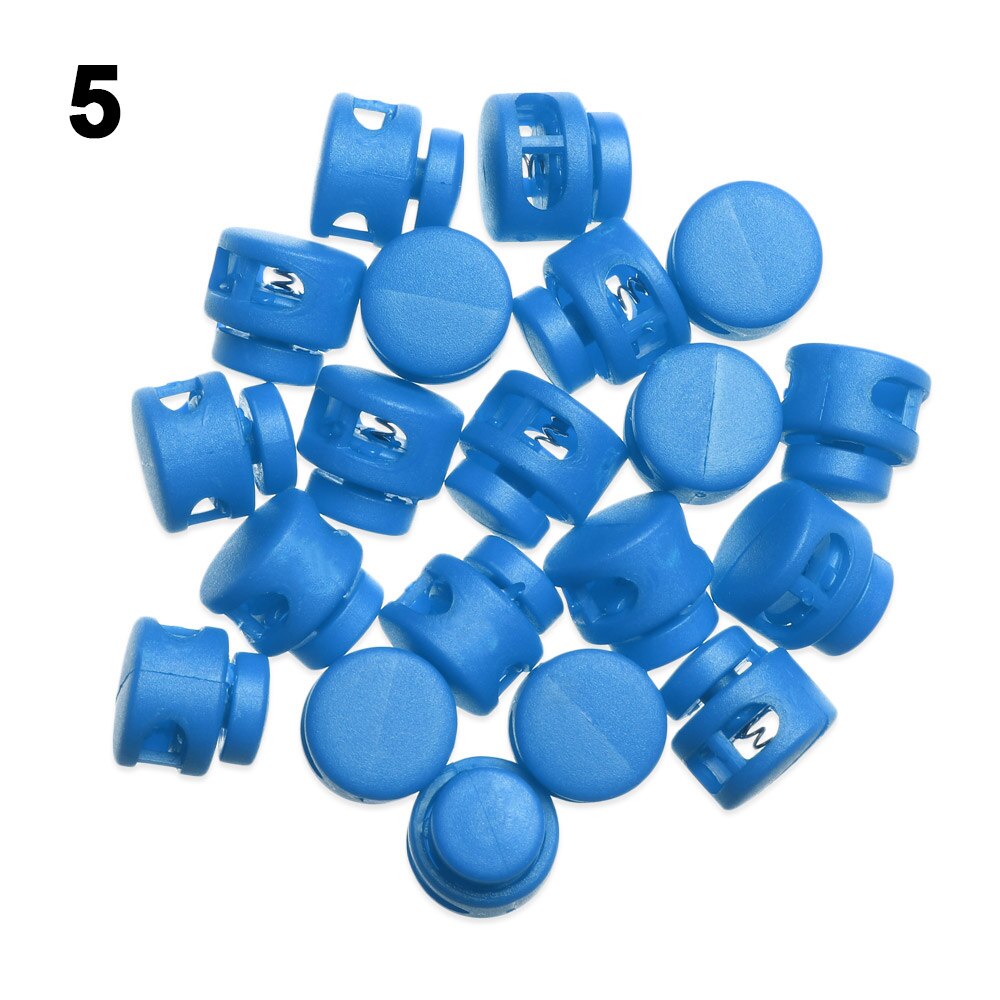 20pz Multi-colori di Plastica Fermacorda E Ganci di Blocco del Cavo 6 millimetri Doppio Foro fagiolo alternare clip di Abbigliamento FAI DA TE Merletto di Abbigliamento Sportivo accessori: 5