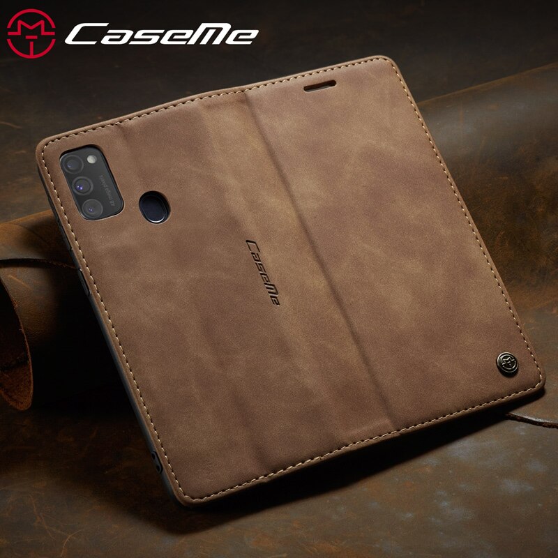 Magnetische Wallet Leather Flip Case Voor Samsung Galaxy M30S M21 Retro Coque Boek Matte Cover