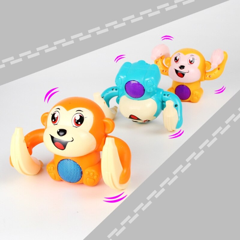 1 Uds bebé Control de voz de pequeño mono de juguete caminar cantar juego mental interactivo lleno de juguetes para los niños