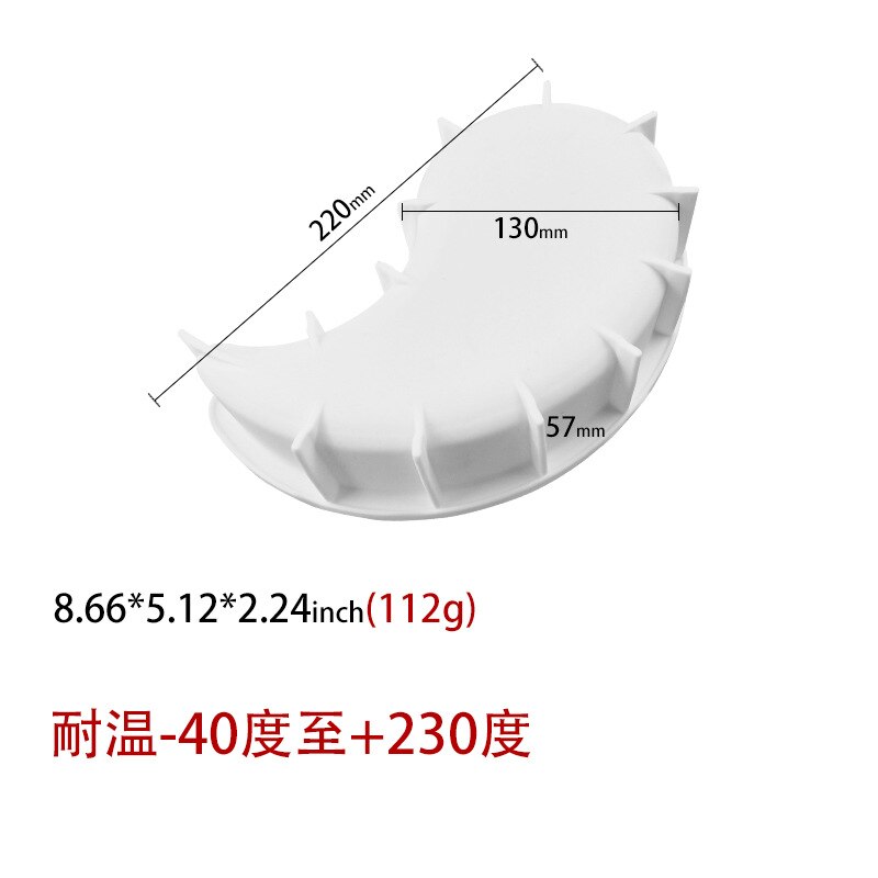 1 stk kinesisk yin og yang form kakeform 3d silikon tai chi tidligere bakeverktøy til kaker sjokolade brownie mousse dessert